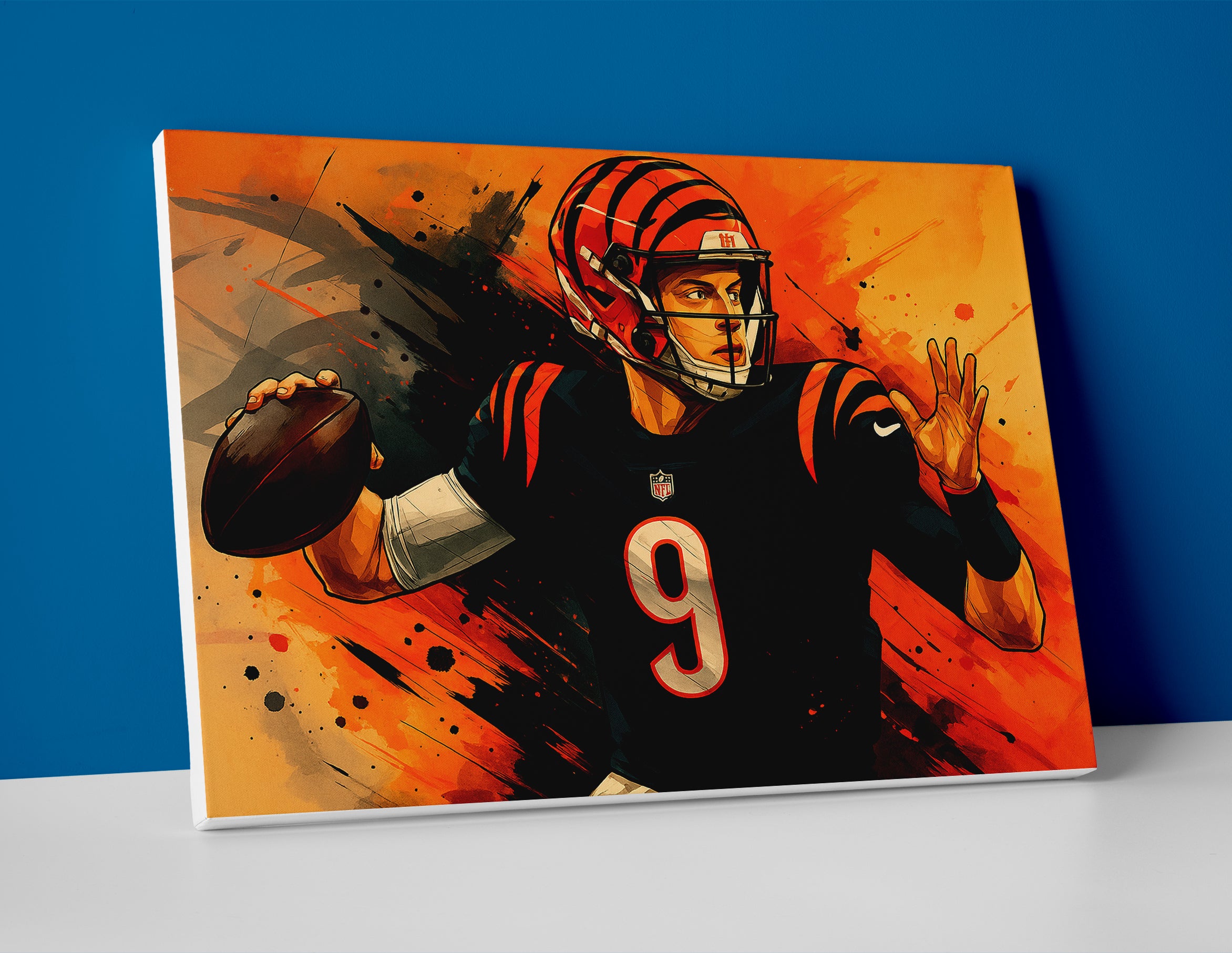 Joe Burrow Poster canvas wall art painting print bengals decor
